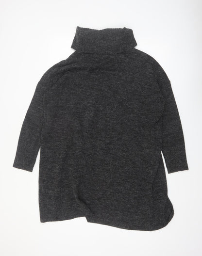ONLY Women’s Grey Roll Neck Long Sleeve Knit Jumper L