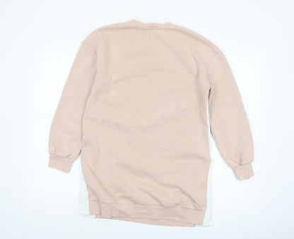 Mint Velvet Womens Beige Longline Pullover Sweatshirt Size S