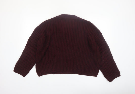 New Look Women's Brown Chunky Knit Pullover Jumper Size L