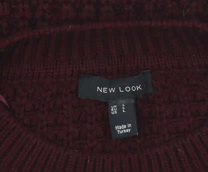 New Look Women's Brown Chunky Knit Pullover Jumper Size L