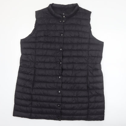 Dunnes Stores Men’s Black XL Puffer Waistcoat Quilted Mid-Length