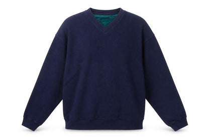 Hawkshead Sports Mens Blue L V-Neck Lined Pullover Sweatshirt