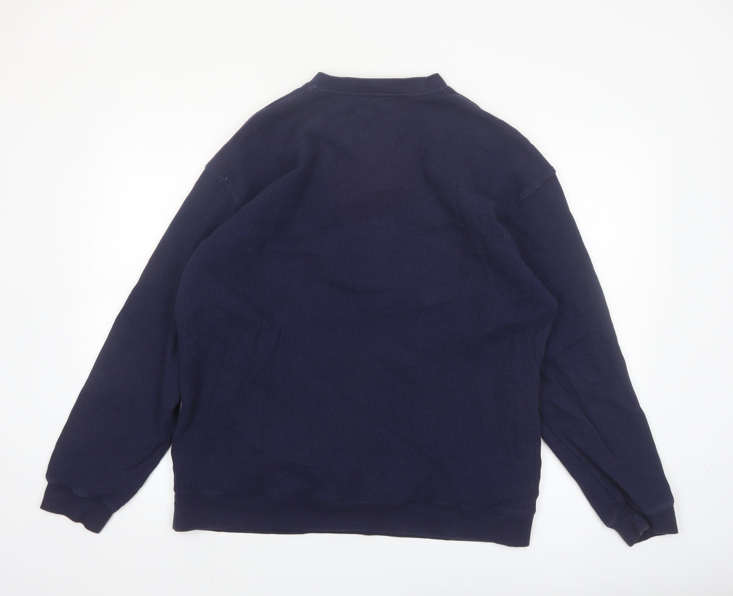 Hawkshead Sports Mens Blue L V-Neck Lined Pullover Sweatshirt