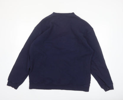 Hawkshead Sports Mens Blue L V-Neck Lined Pullover Sweatshirt