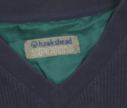 Hawkshead Sports Mens Blue L V-Neck Lined Pullover Sweatshirt