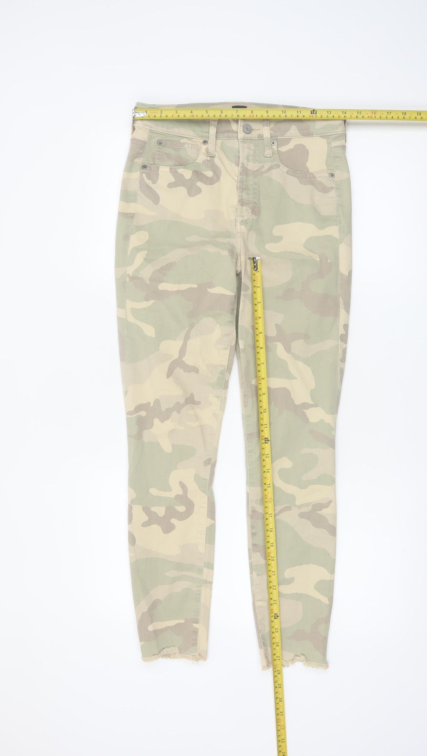 GAP Women’s Beige Camouflage Skinny Jeans Size 6 Slim Fit