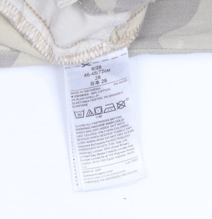 GAP Women’s Beige Camouflage Skinny Jeans Size 6 Slim Fit