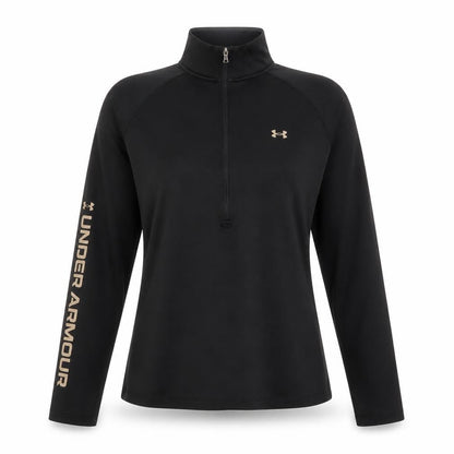 Under Armour Women's Black Small 1/4 Zip Long Sleeve HeatGear Top