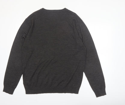 Mens UK Size 2XL Pierre Cardin Grey Pullover Jumper