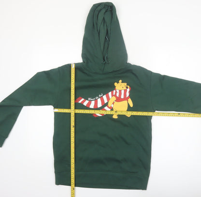 Disney Winnie the Pooh Green Hoodie XS Women's Pullover Hooded Sweatshirt