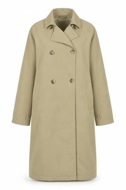 DeFacto Women’s Beige Trench Coat Long Cotton Blend S
