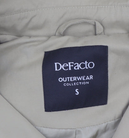 DeFacto Women’s Beige Trench Coat Long Cotton Blend S