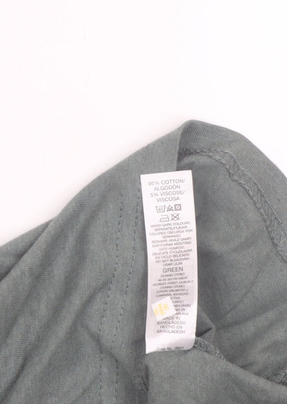 Dunnes Stores Men's Green Graphic Print Regular Fit T-Shirt Size S