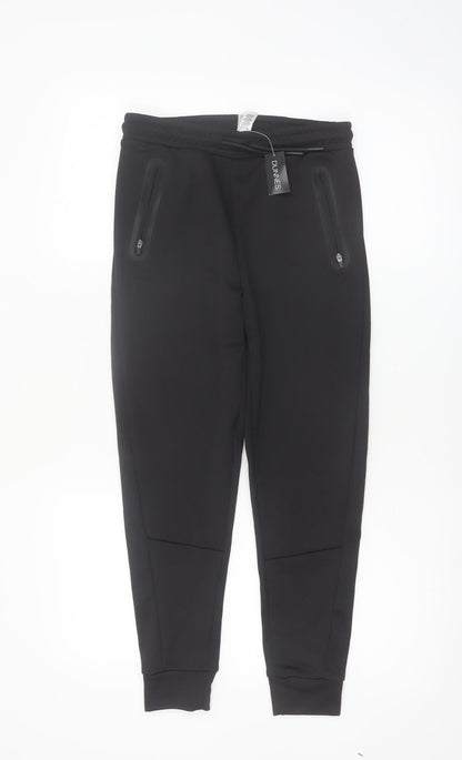Dunnes Stores Boys Black Jogger Trousers 26in Waist 100% Polyester