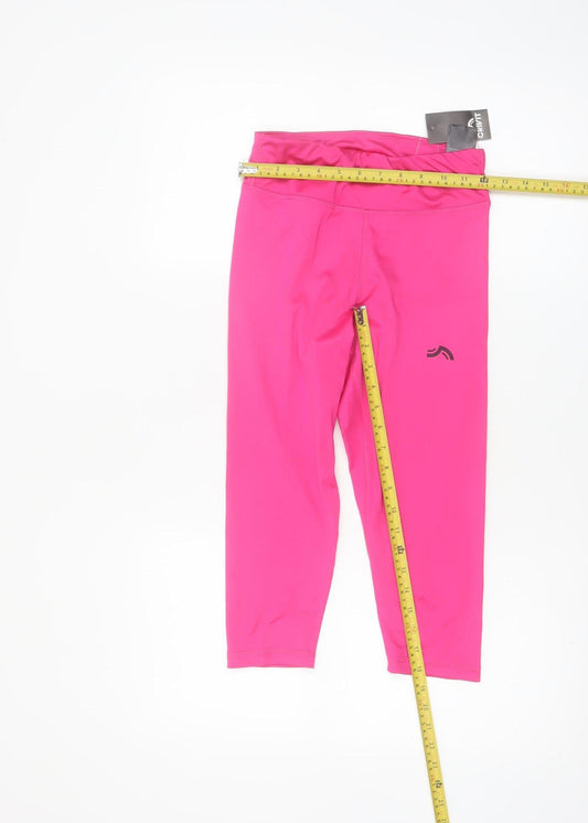 Crivit Womens Pink Capri Leggings Size 8/10 Stretch Activewear