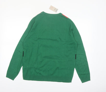 Esmara Womens Green Christmas Elf Pullover Jumper Size 12