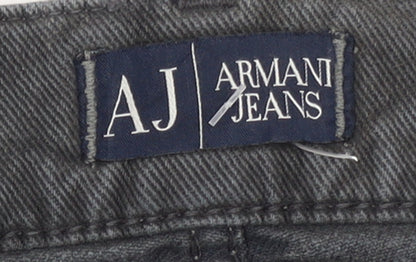 Armani Jeans Men's Grey Straight Leg Denim Jeans 34W 33L