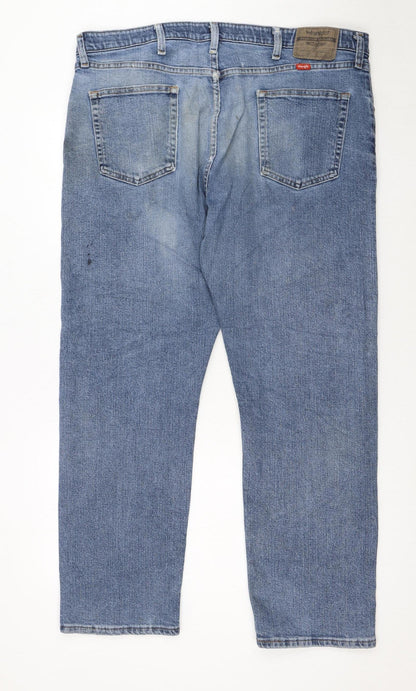 Wrangler Men Blue Regular Straight Fit Denim Jeans 40x29