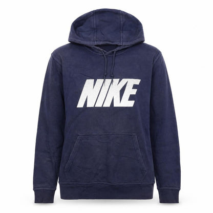 Nike Women's Navy Pullover Hoodie Medium Cotton Blend