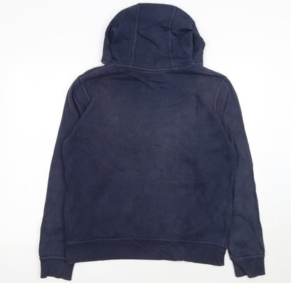 Nike Women's Navy Pullover Hoodie Medium Cotton Blend