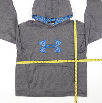 Under Armour Boys Grey Pullover Hoodie YXL Loose Fit Performance Fleece