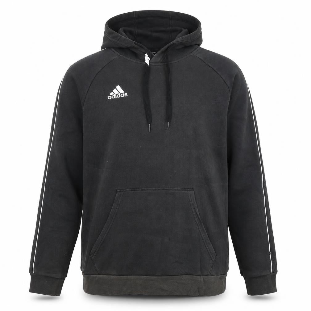 Adidas Men’s Black Pullover Hoodie L Fleece Logo Sportswear