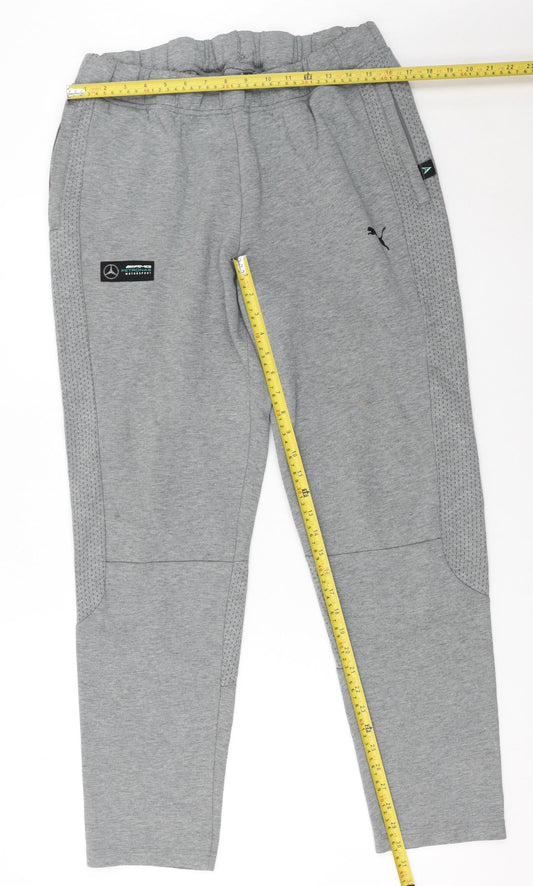 Puma Men's Grey XL Jogger Trousers Mercedes-Benz AMG Motorsport