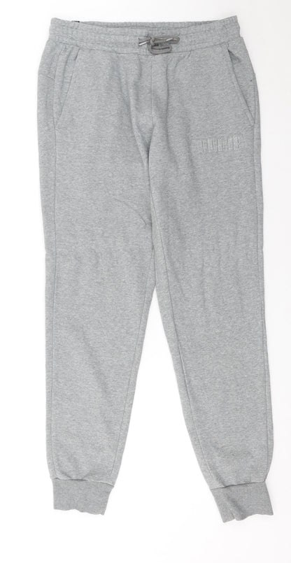 Puma Men’s Grey Jogger Sweatpants Size M Regular Fit