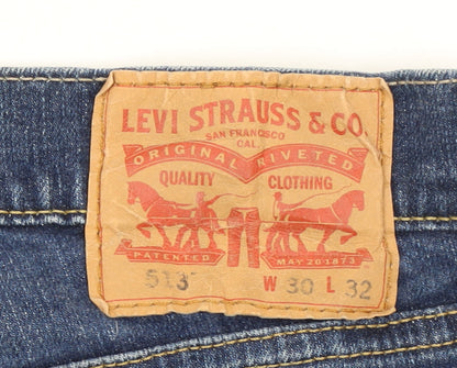 Levi’s Men Blue 513 Regular Straight Denim Jeans W30 L32