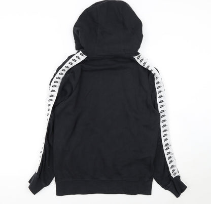 Nike Womens Black Small Pullover Hoodie With Logo Trim