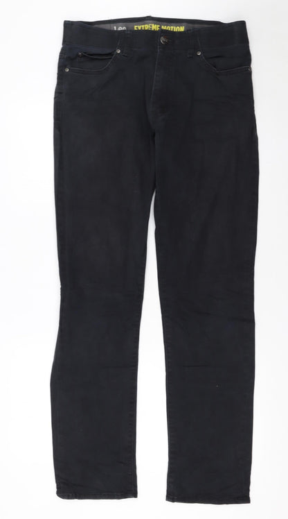 Lee Men’s Black Extreme Motion Straight Fit Jeans 32W 34L