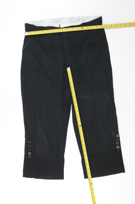 Lee Women's Black Capri Trousers Size 10 Stretch Comfort Fit