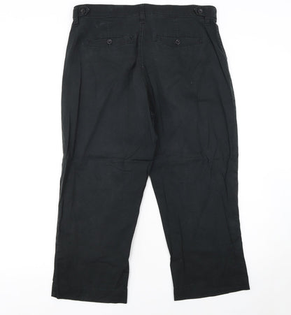 Lee Women's Black Capri Trousers Size 10 Stretch Comfort Fit