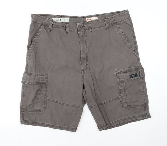 Wrangler Men's Grey Cargo Shorts Size 44 Relaxed Fit Cotton