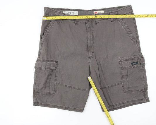 Wrangler Men's Grey Cargo Shorts Size 44 Relaxed Fit Cotton