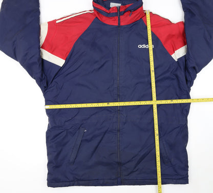 Adidas Men's Blue Red XL Retro 90s Windbreaker Jacket
