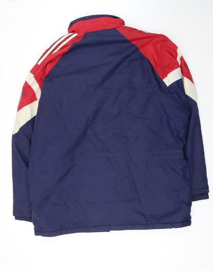 Adidas Men's Blue Red XL Retro 90s Windbreaker Jacket