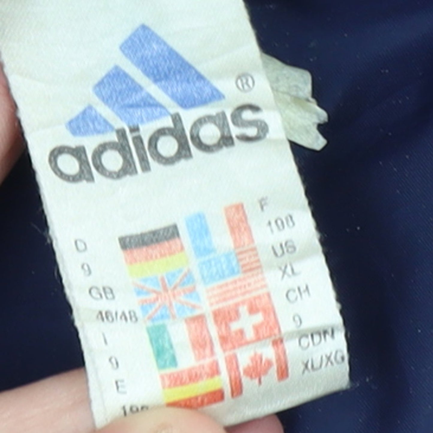 Adidas Men's Blue Red XL Retro 90s Windbreaker Jacket