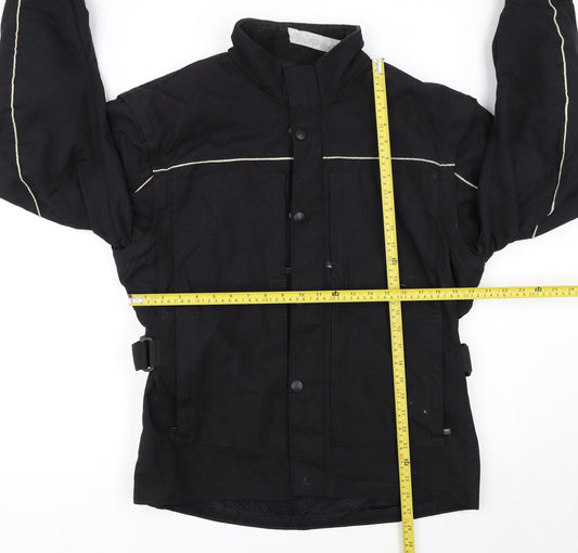 GiMoto Men's Black Motorcycle Jacket Size M Waterproof Lined