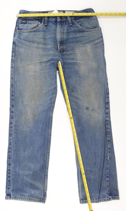 Lee Men's Blue Straight Leg Regular Fit Denim Jeans 33W 32L