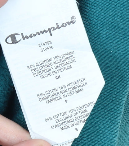Champion Women’s Teal Pullover Hoodie S Cotton Blend Casual