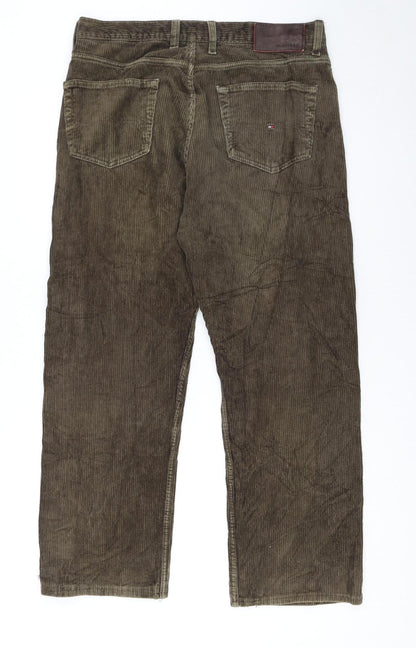 Tommy Hilfiger Men's Brown Corduroy Trousers 34/30 Regular Fit