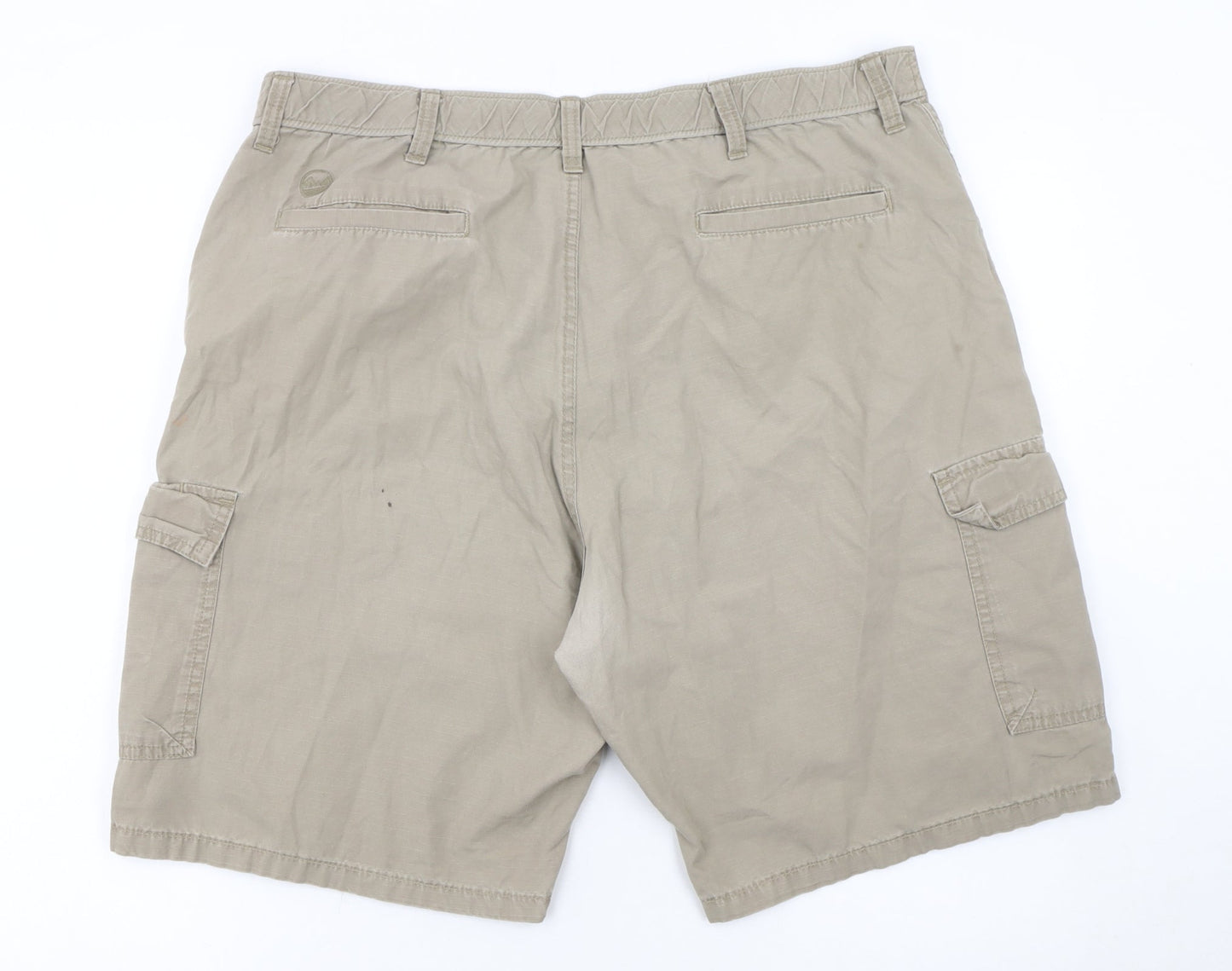 Wrangler Men's Beige Cargo Shorts Size 38 Regular Fit Cotton