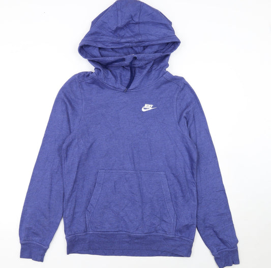 Nike Women's Blue Pullover Hoodie Size S Cotton Blend