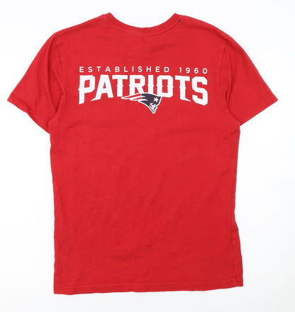 Primark Men’s Red NFL Patriots Graphic Cotton T-Shirt Size M