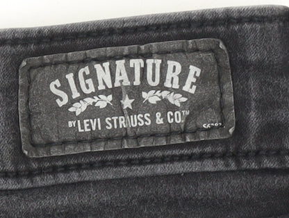 Levi Strauss Women Black Capri Jeans Size 12 Slim Fit Denim