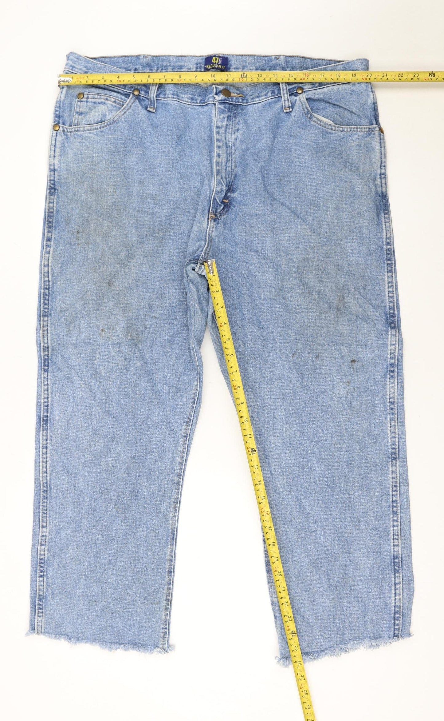 Wrangler Women Blue Straight Leg Vintage Denim Jeans Size 20