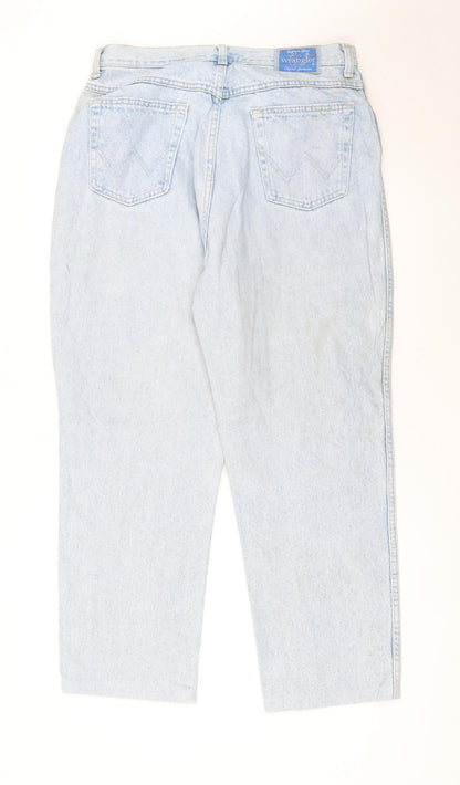 Wrangler Women's Blue Light Wash High Rise Mom Jeans Size 36