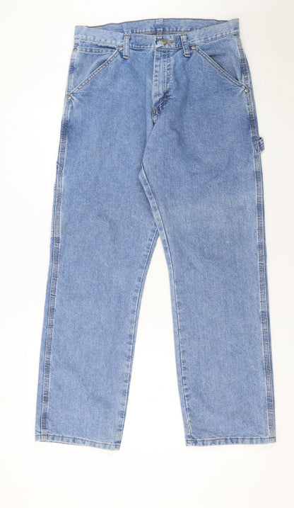 Wrangler Women's Blue Straight Leg Carpenter Jeans Size 12