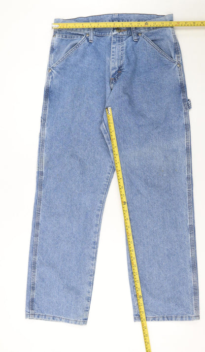 Wrangler Women's Blue Straight Leg Carpenter Jeans Size 12